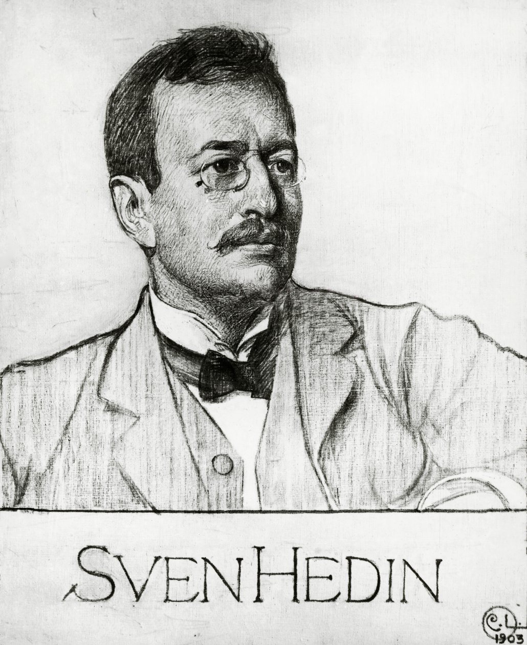 Sven Anders Hedinin muotokuva (Tukholma tekijältä Carl Larsson