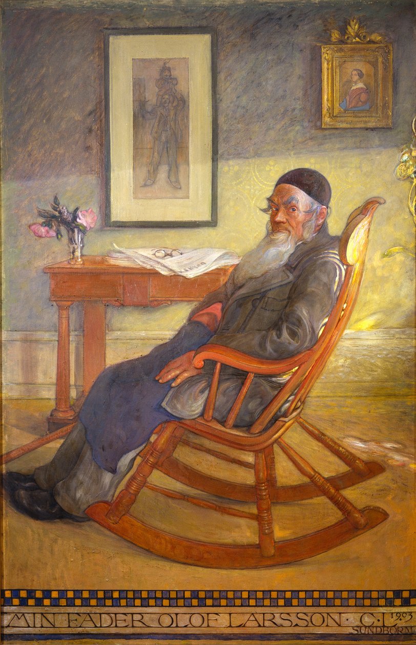 Taiteilijan isän muotokuva tekijältä Carl Larsson