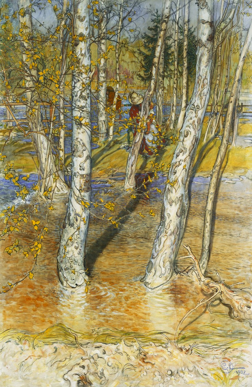 Kevättulva, 1902 tekijältä Carl Larsson