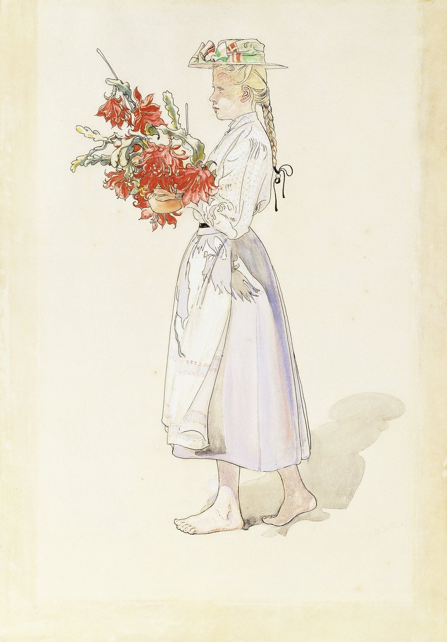 Tutkimus Ute blaser sommarvindille (Outdoors Blow the Summer Winds) tekijältä Carl Larsson