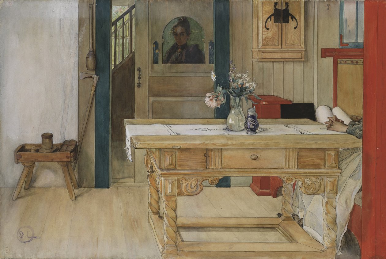 Sunnuntai lepo (wc paperilla) tekijältä Carl Larsson