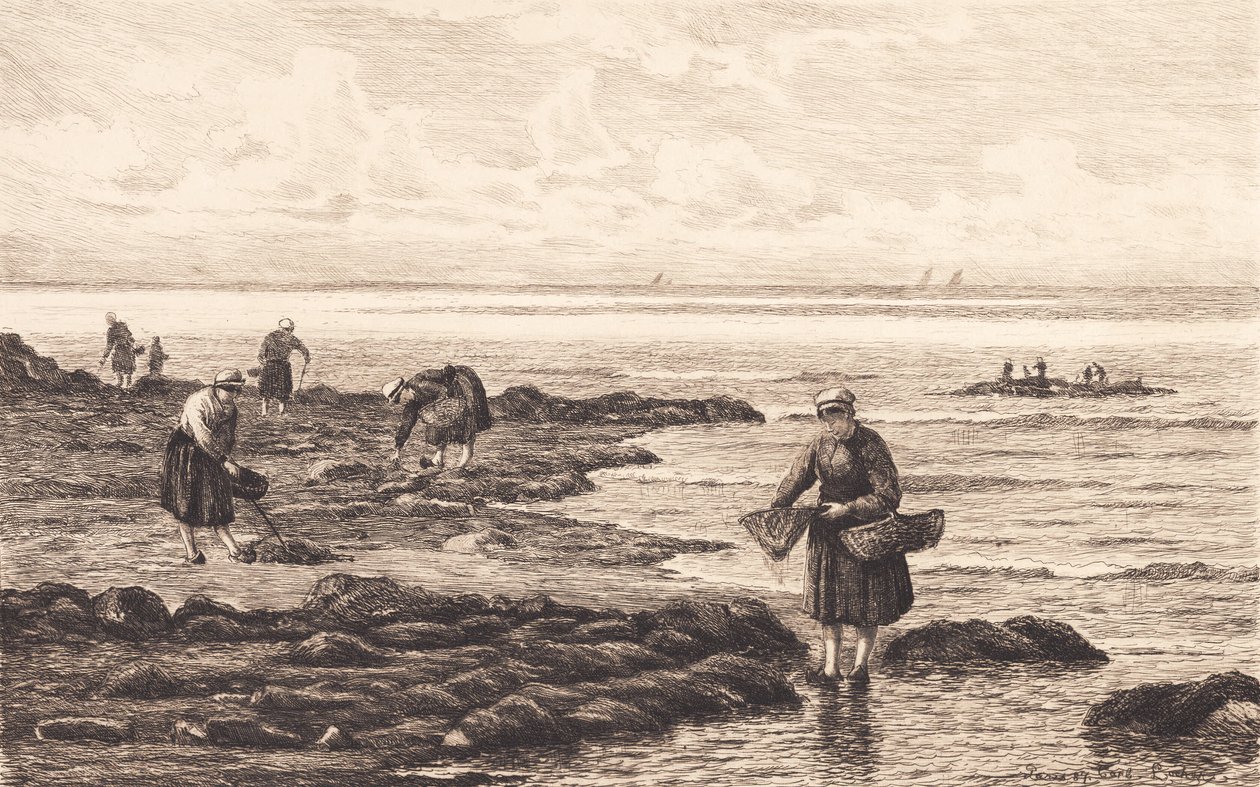 Katkarapujen kalastajat Bretagnen tekijältä Carl Locher