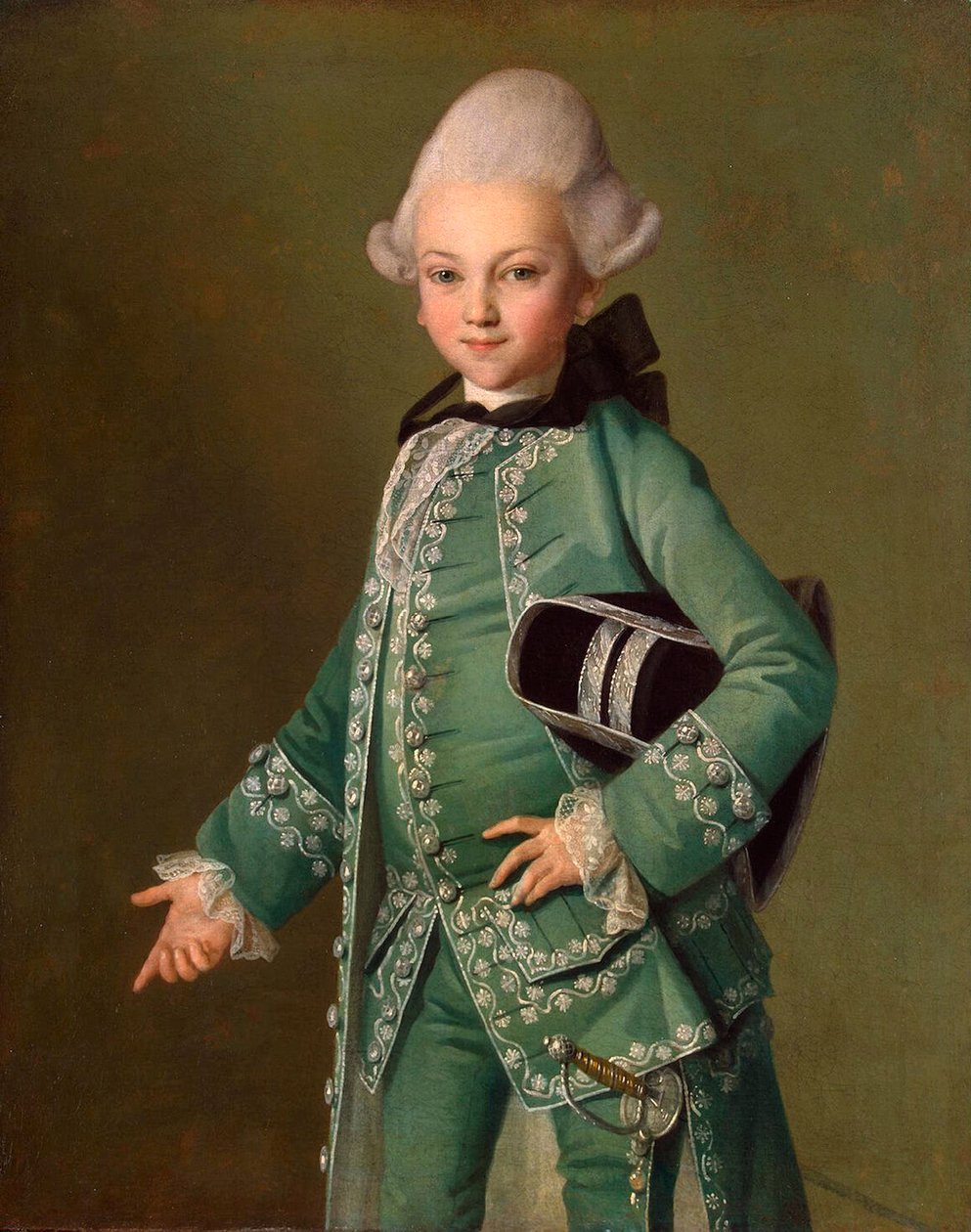 Muotokuva kreivi Aleksei Bobrinskysta lapsena, 1769. tekijältä Carl Ludwig Johann Christineck