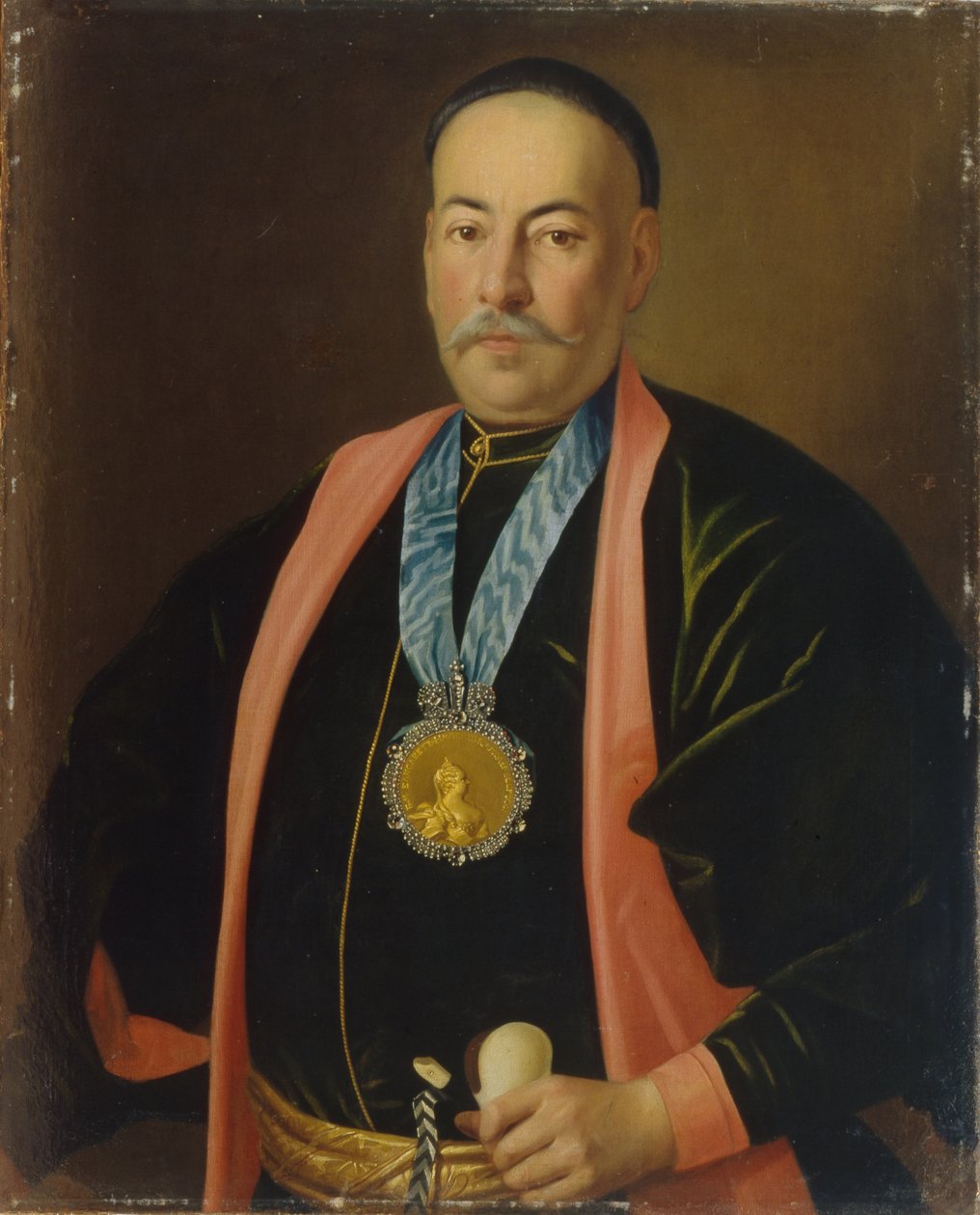 Muotokuva Stepan Danilovich Jefremovista, Donin kasakkajoukon atamaanista, 1765 tekijältä Carl Ludwig Johann Christineck