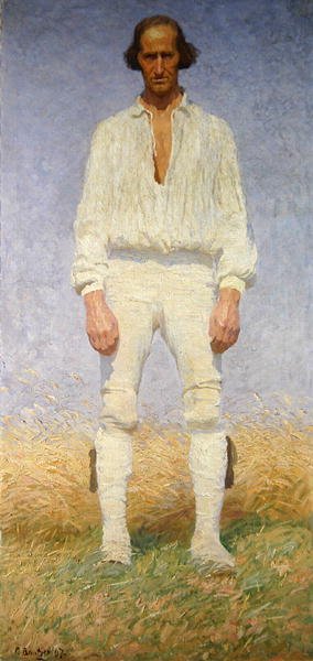 Hessenin sadonkorjuutyöläinen tekijältä Carl Ludwig Noah Bantzer