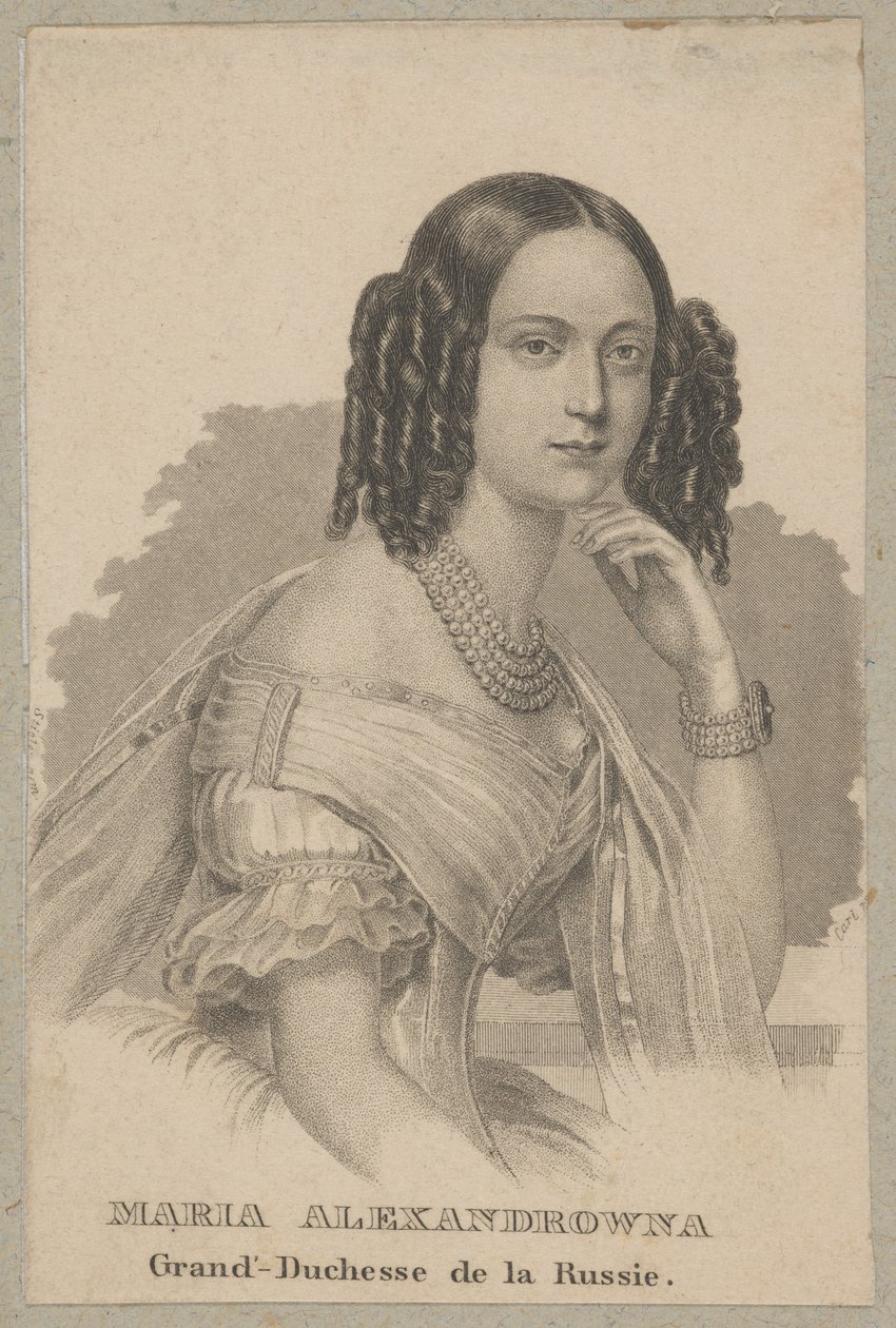 Maria Aleksandrovna (syntymänimeltään Maximiliana Wilhelmina Maria von Hessen-Darmstadt, 1824 Darmstadt - 1880 Pietari) - Hessenin Ludvig II:n ja Badenin Wilhelminen nuorin tytär, Hessenin prinsessa ja Venäjän keisarinna tsaari Aleksanteri II:n puolisona tekijältä Carl Mayer
