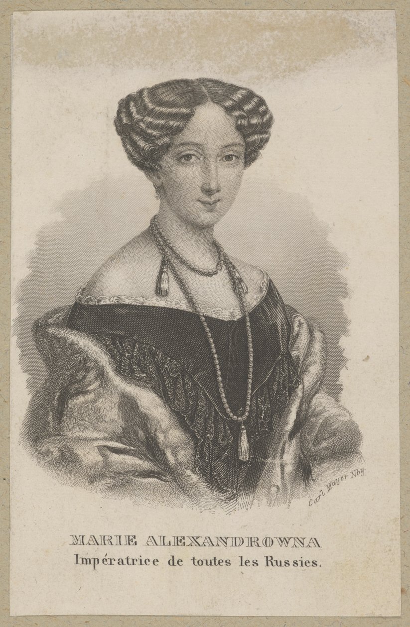 Maria Aleksandrovna (syntymänimeltään Maksimiliana Vilhelmiina Maria von Hessen-Darmstadt, 1824 Darmstadt - 1880 Pietari) - Hessenin Ludvig II:n ja Badenin Vilhelmiinan nuorin tytär, Hessenin prinsessa, Venäjän keisarinna tsaari Aleksanteri II:n puolisona tekijältä Carl Mayer