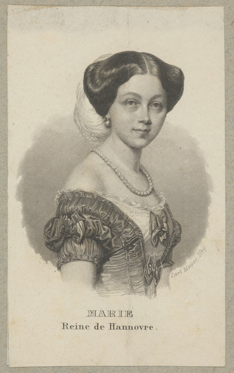 Maria Hannoverilainen (1776 Lontoo - 1857 Lontoo) - Ison-Britannian ja Irlannin, Hannoverin sekä Braunschweig-Lüneburgin prinsessa ja avioliiton kautta Gloucesterin ja Edinburghin herttuatar tekijältä Carl Mayer