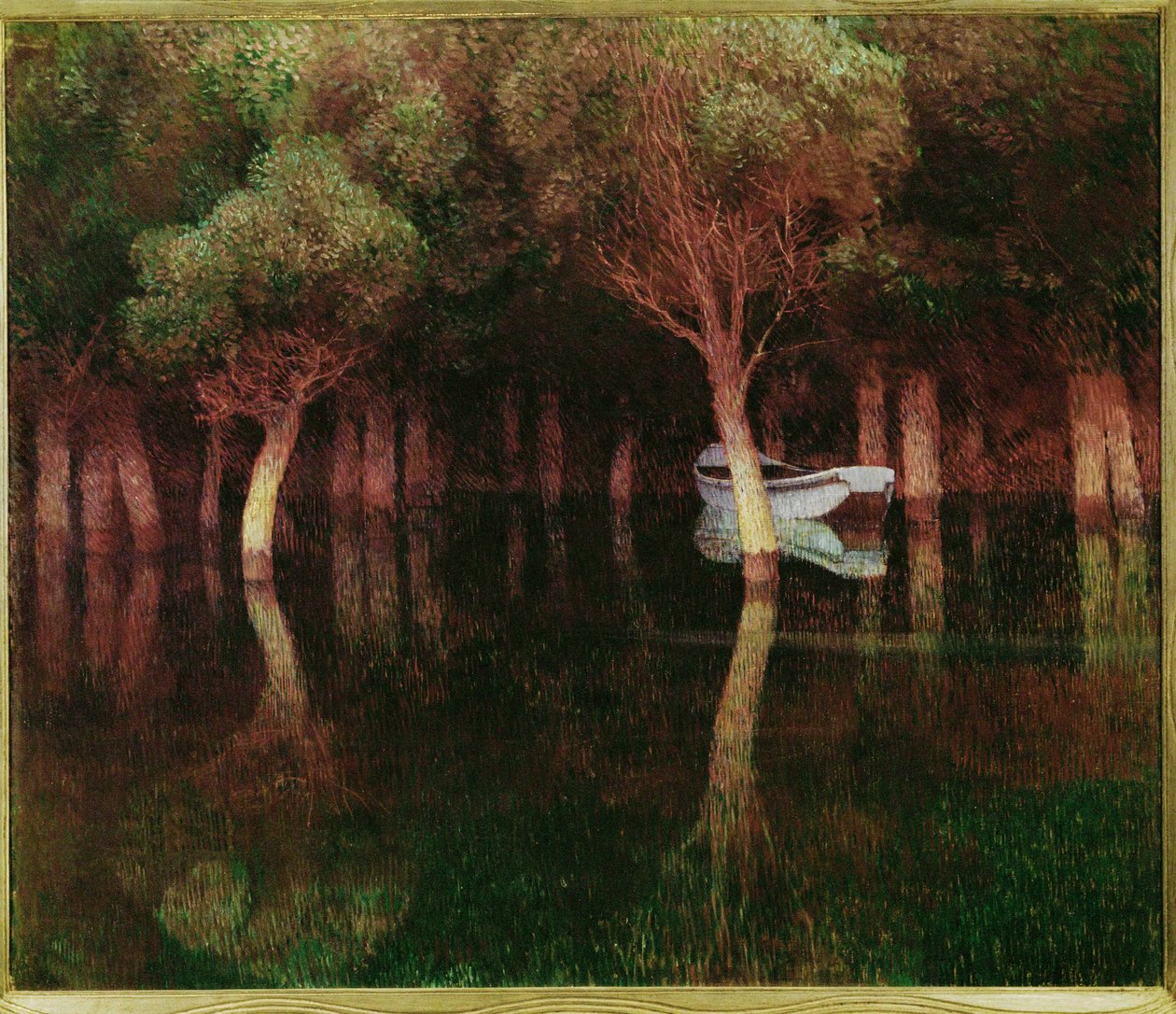 Daemmerung - Twilight ... (maalaus kankaalle) tekijältä Carl Moll