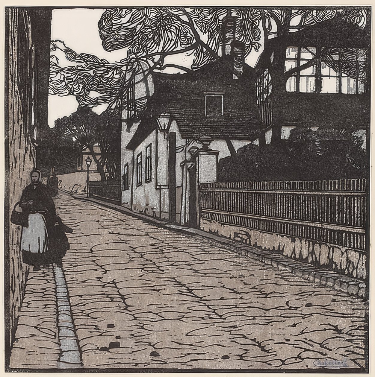 Therese Kronesin talo. 1902 tekijältä Carl Moll