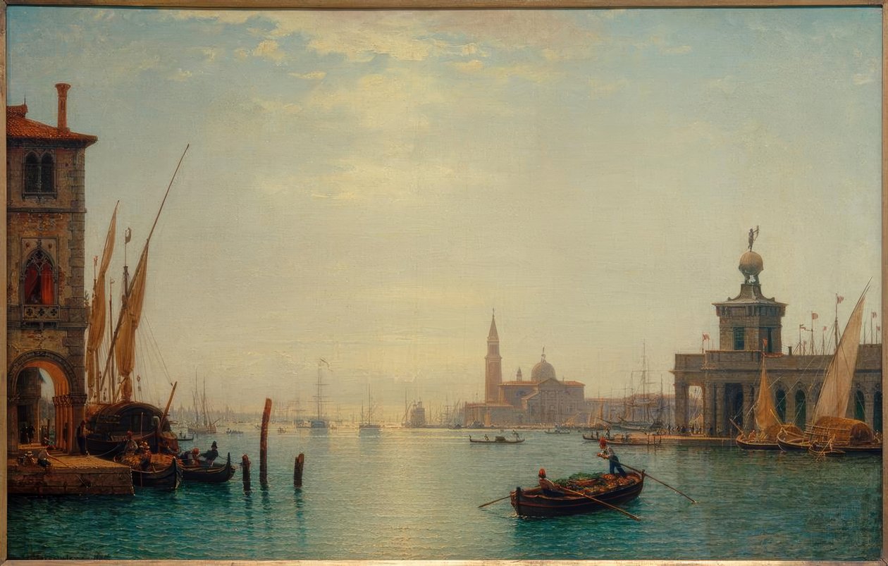 Venetsia, Grand Canal, näkymä S.Giorgiolle… / C.Morgenstern tekijältä Carl Morgenstern