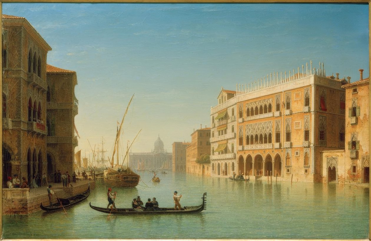 Venedig, Canal Grande / Gemälde von Carl Morgenstern tekijältä Carl Morgenstern