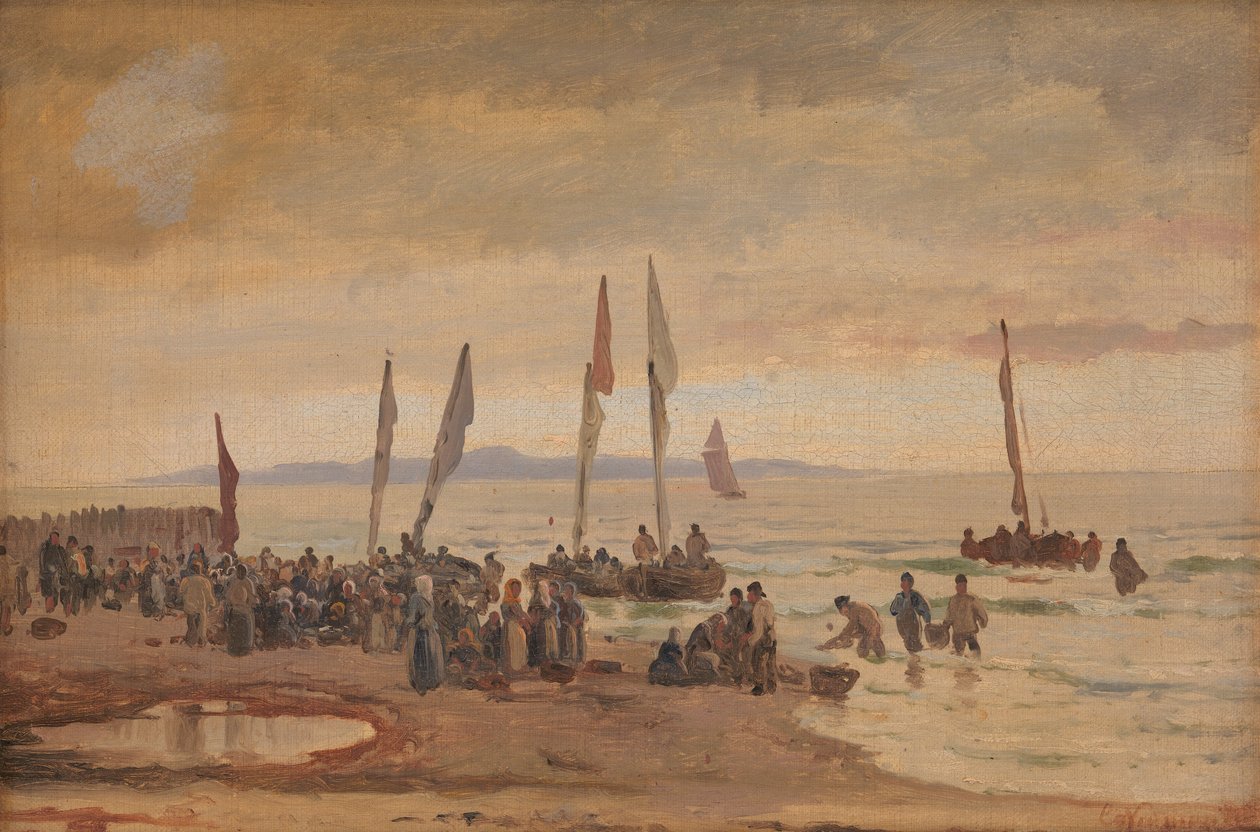 Palaavat kalastajat ovat tervetulleita Hornbæk Strandille tekijältä Carl Neumann