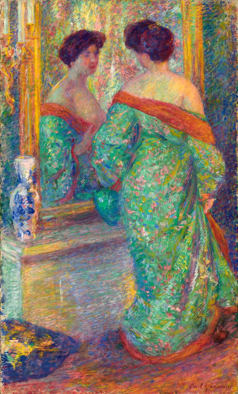 Lady Reflected in Mirror, ennen vuotta 1910. tekijältä Carl Newman