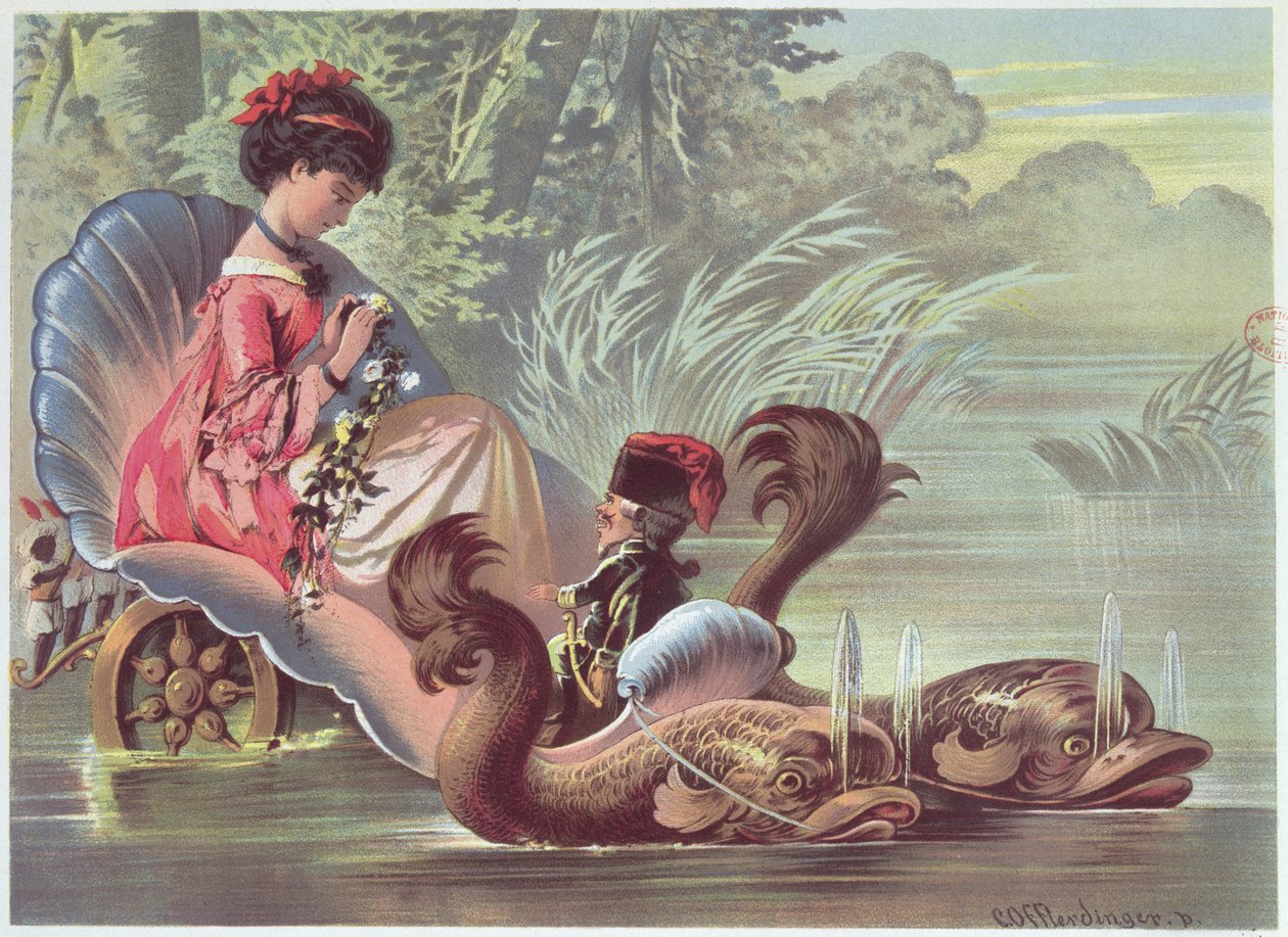 On the Water, kuvitus teoksesta Pähkinänsärkijä, E.T.A. Hoffman (1776-1822) 1883 tekijältä Carl Offterdinger