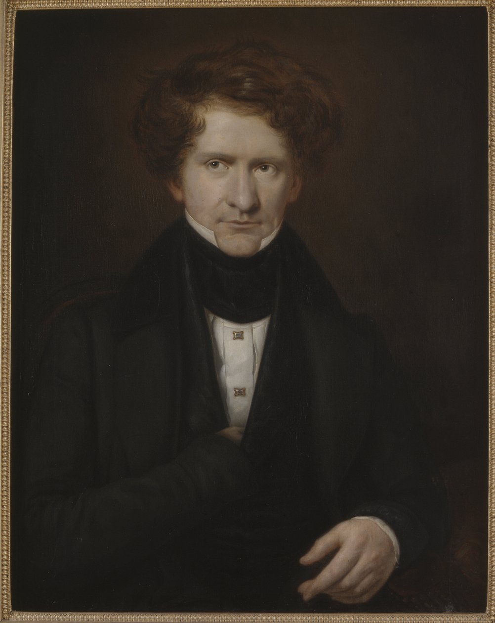 Muotokuva säveltäjä Adolf Fredrik Lindbladista (1801-1878), Mazer, Carl Petter (1807-1884). Öljy kankaalle tekijältä Carl Peter Mazer