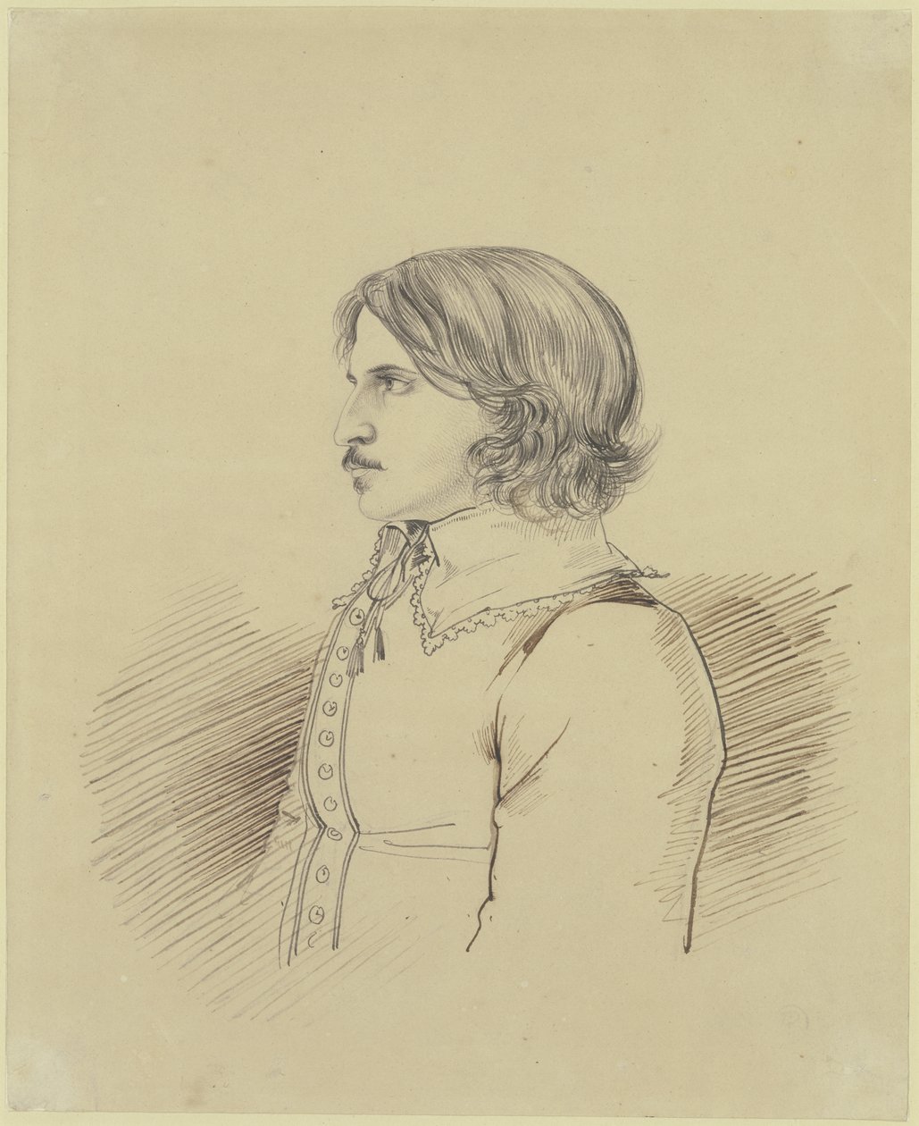 Muotokuva tuntemattomasta opiskelijasta Heidelbergin "Teutsche Lesegesellschaft" -seuran piiristä 1816 tekijältä Carl Philipp Fohr