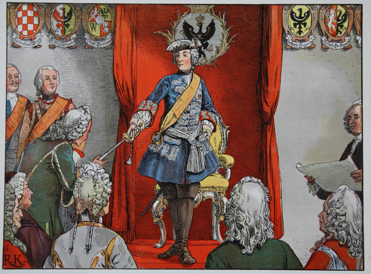 Sleesian kartanoiden kunnianosoitus 17. marraskuuta 1741 tekijältä Carl Röchling