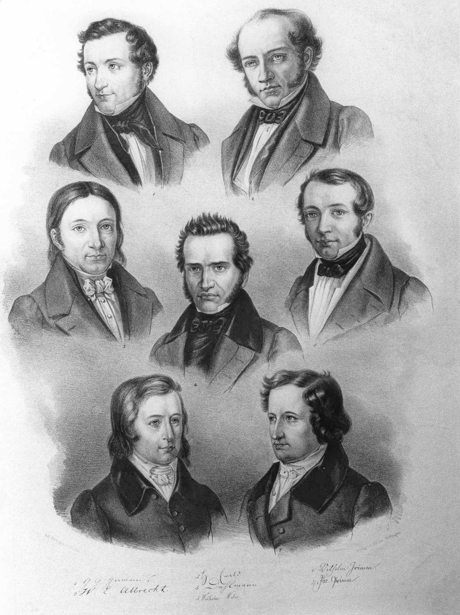 The Göttingen Seven, n. 1837-38 (litho) tekijältä Carl Rohde