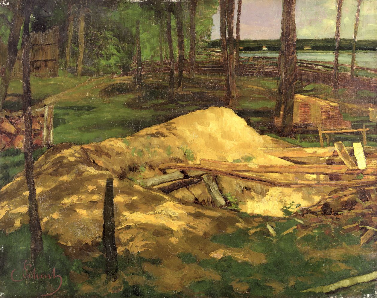 Sahanpurukuoppa, 1876 tekijältä Carl Schuch