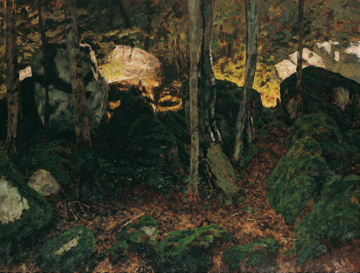 Waldinneres lähellä Saut du Doubsia tekijältä Carl Schuch