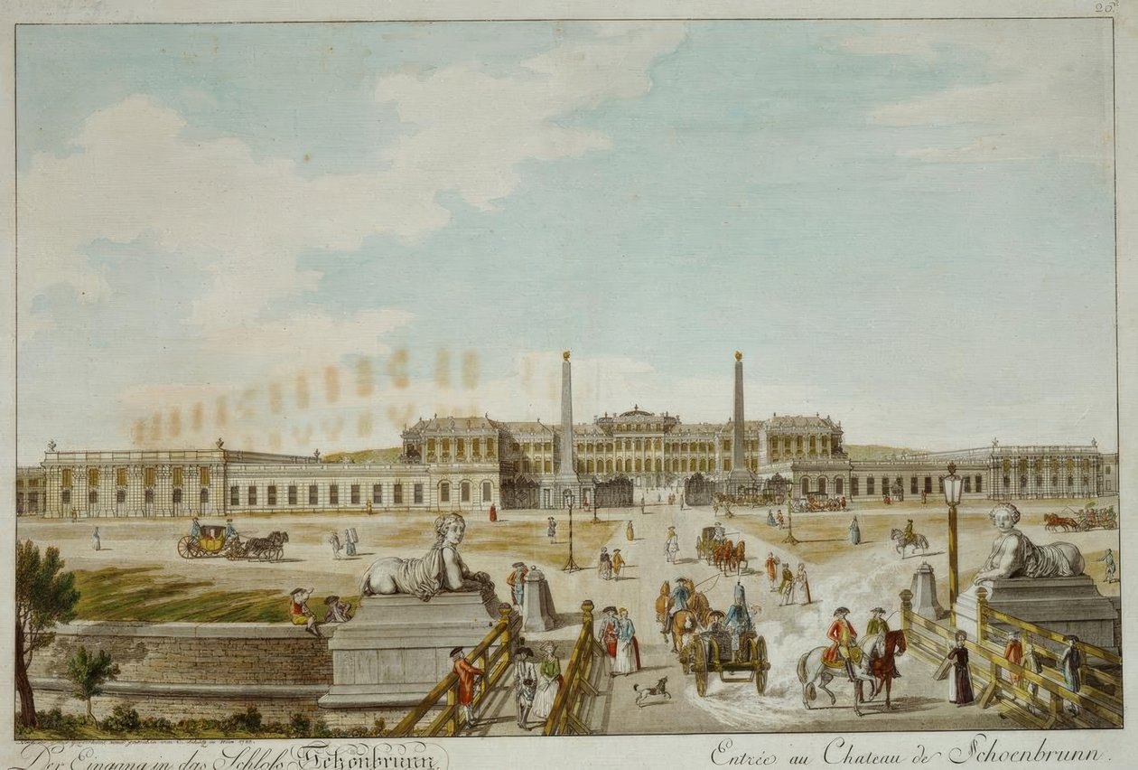 Der Eingang in das Schloß Schönbrunnin tekijältä Carl Schütz