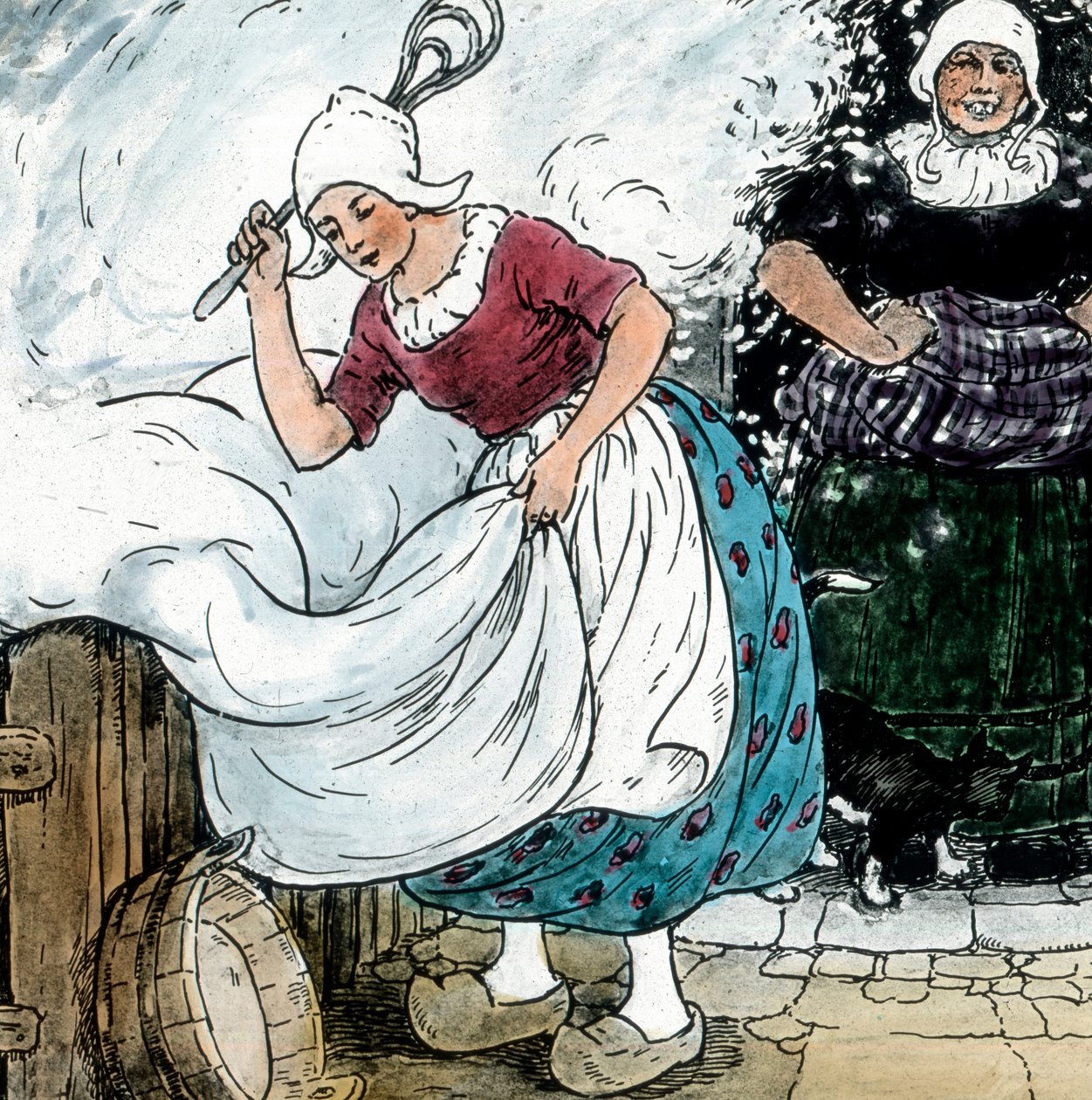 Grimmin veljekset - Sadut - Hulda-äiti. Kuvan päivämäärä noin 1910. Carl Simonin arkisto tekijältä Carl Simon