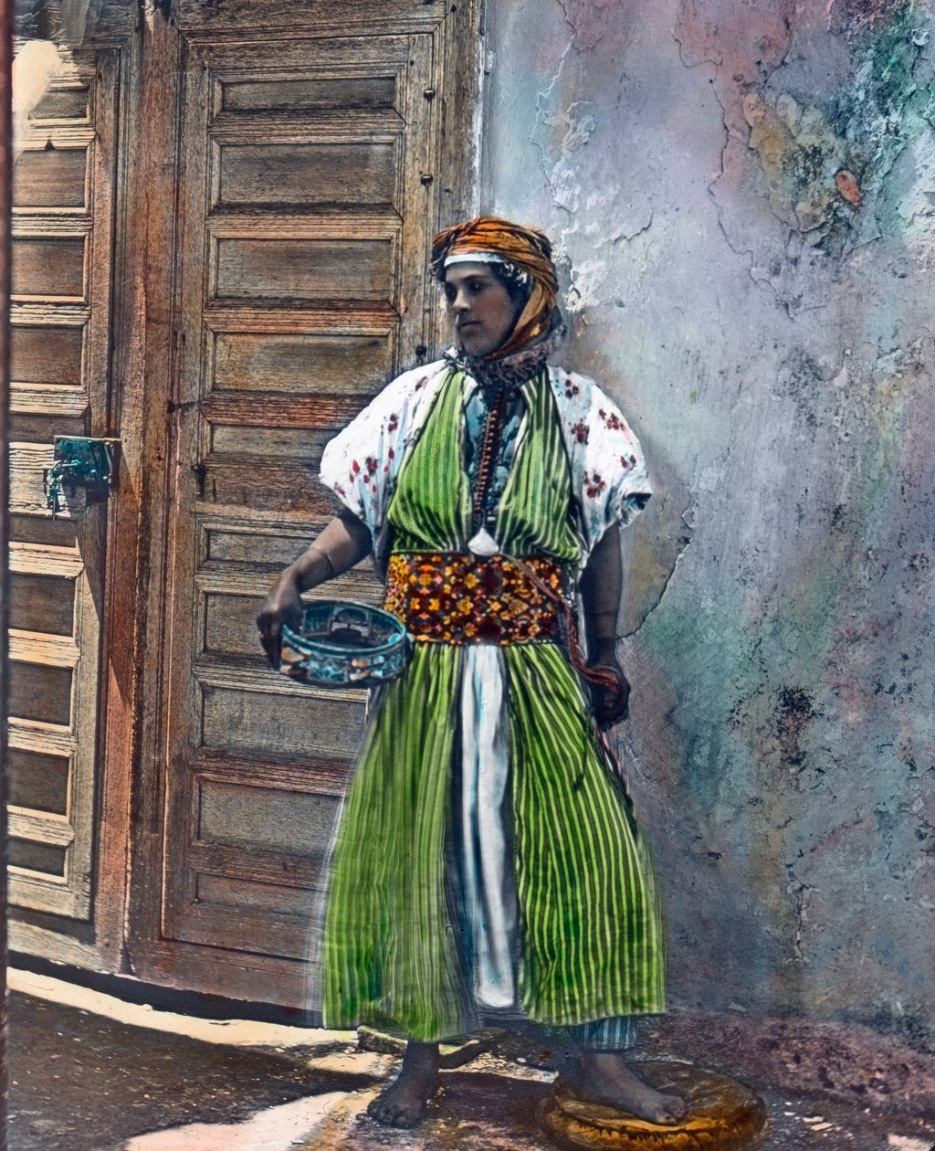 Marokko, Berberien etniseen ryhmään kuuluva Kabyle-tyttö, kuvan päivämäärä: noin 1910. Carl Simonin arkisto tekijältä Carl Simon