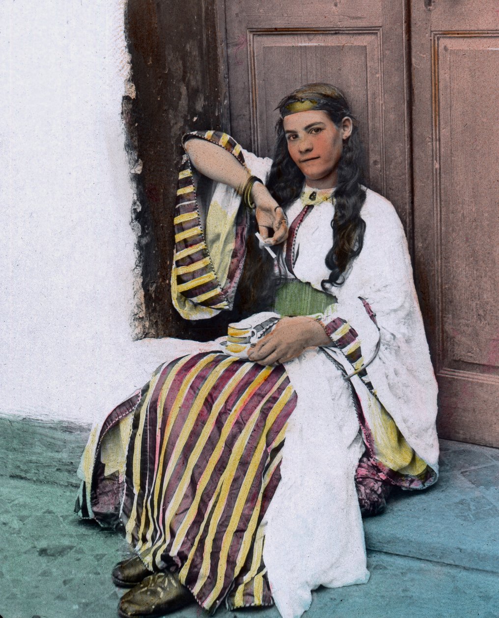Marokko, nuori marokkolainen tyttö, kuvan päivämäärä: noin 1910. Carl Simonin arkisto tekijältä Carl Simon