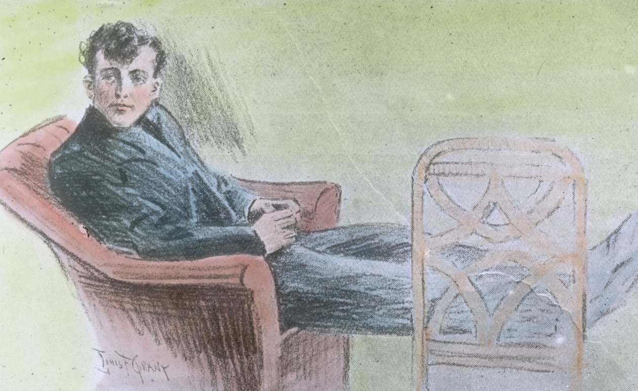 Titanicin neitsytmatka 1912, kuva luultavasti Harold Bride, yksi Titanicin langattomista sähkeoperaattoreista, historia, historiallinen, Carl Simon, käsin värjätty lasidiaposliini tekijältä Carl Simon