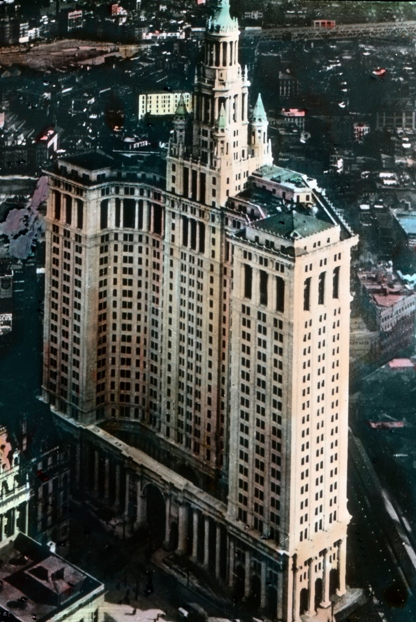 Yhdysvallat, New York, Manhattan Municipal Building, rakennettu vuosina 1907-1914, kuva-ajankohta: noin 1920. Carl Simonin arkisto tekijältä Carl Simon