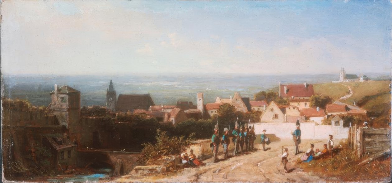 Vanha kaupunki tekijältä Carl Spitzweg