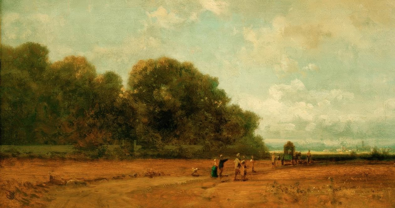 Am Nymphenburger Park, München tekijältä Carl Spitzweg