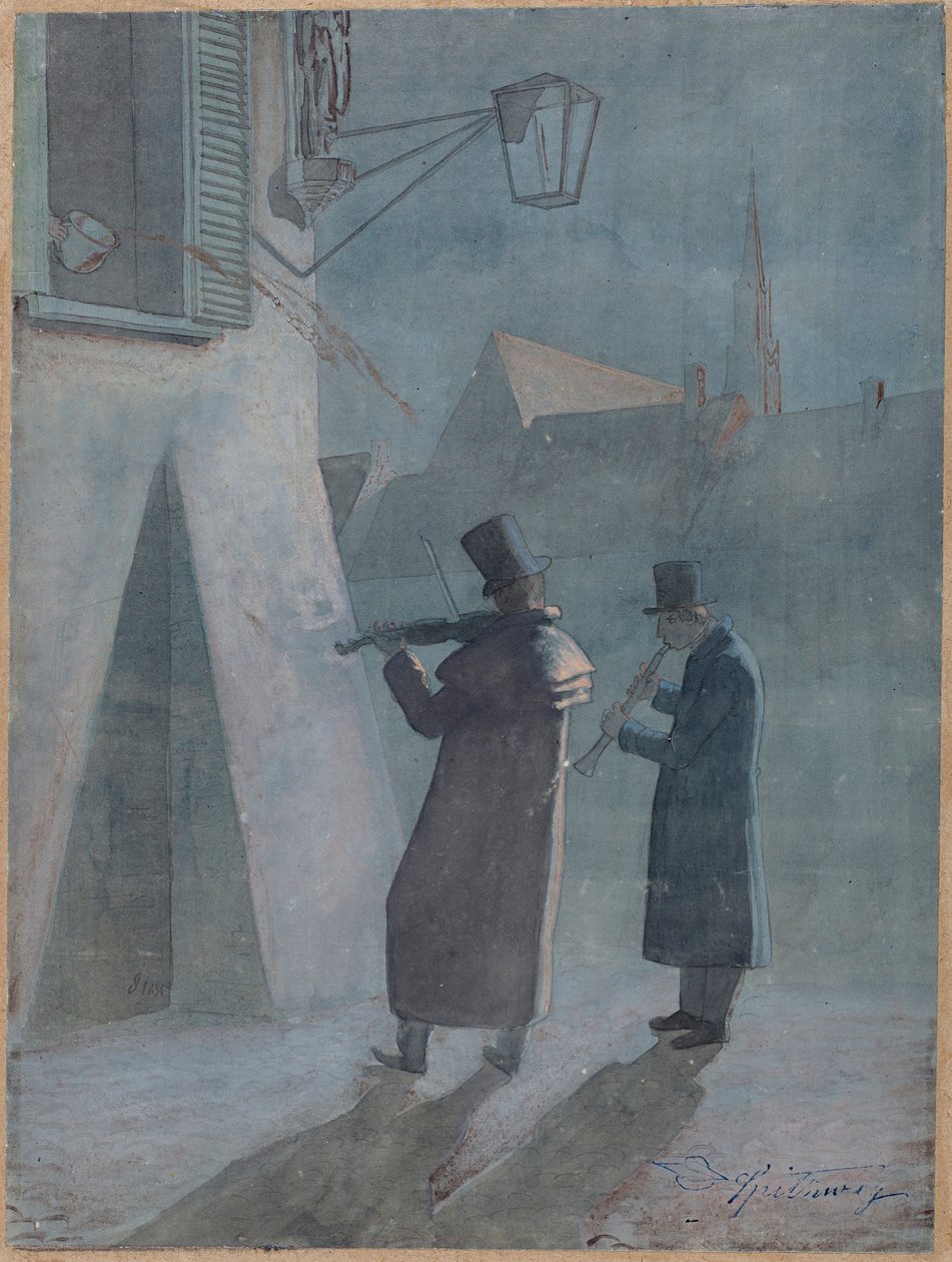 Keskeytynyt serenadi tekijältä Carl Spitzweg
