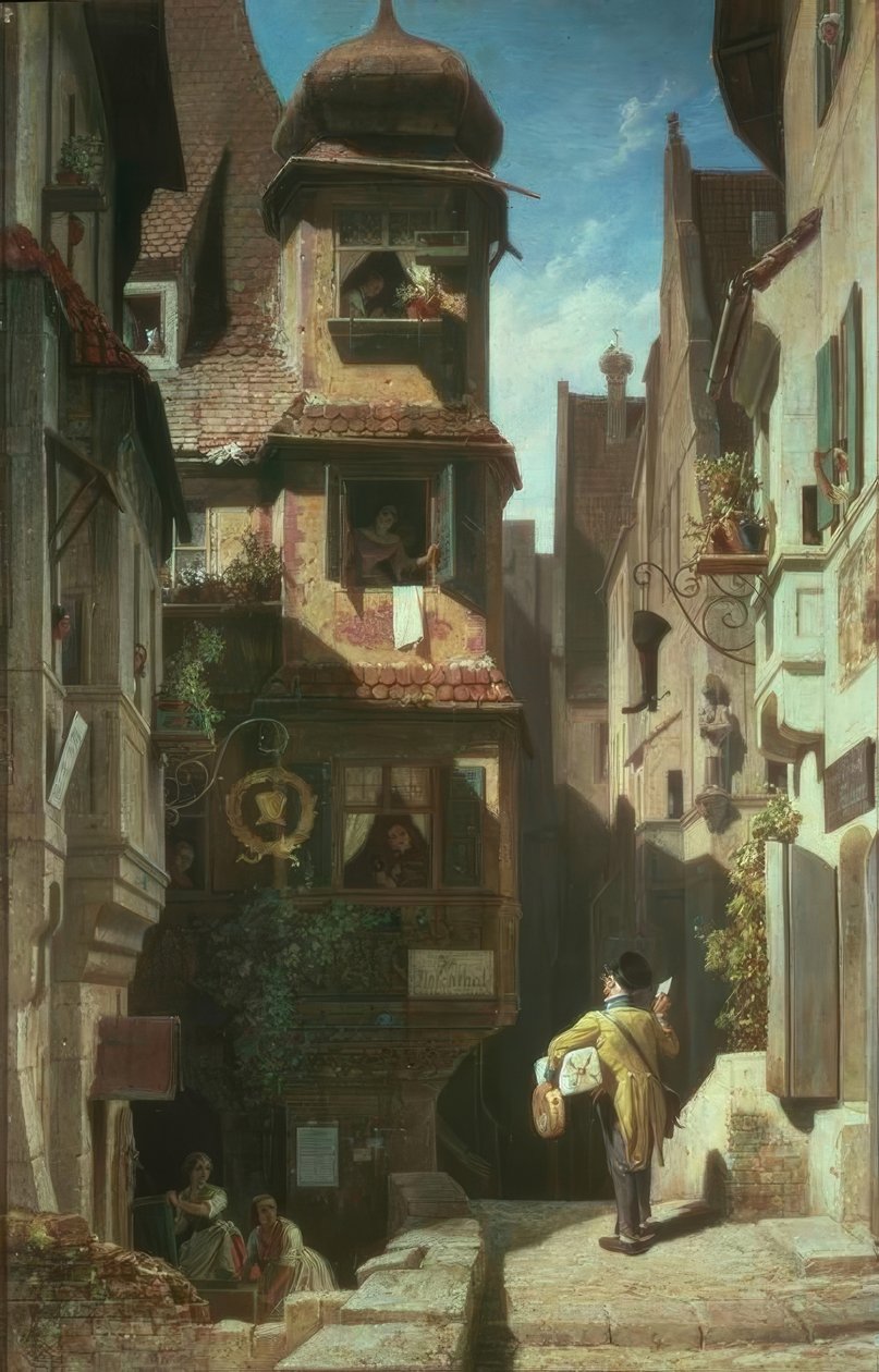 Der Briefbote im Rosental tekijältä Carl Spitzweg