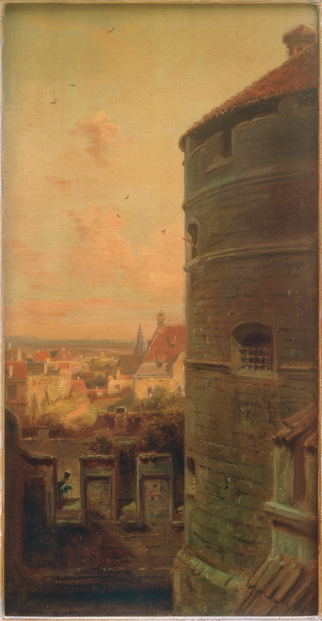 Rothenburg ob der Tauberin mädättämötorni tekijältä Carl Spitzweg