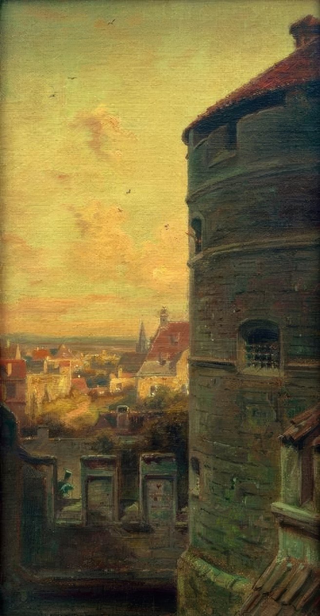 Der Faulturm Rothenburg ob der Tauberissa tekijältä Carl Spitzweg