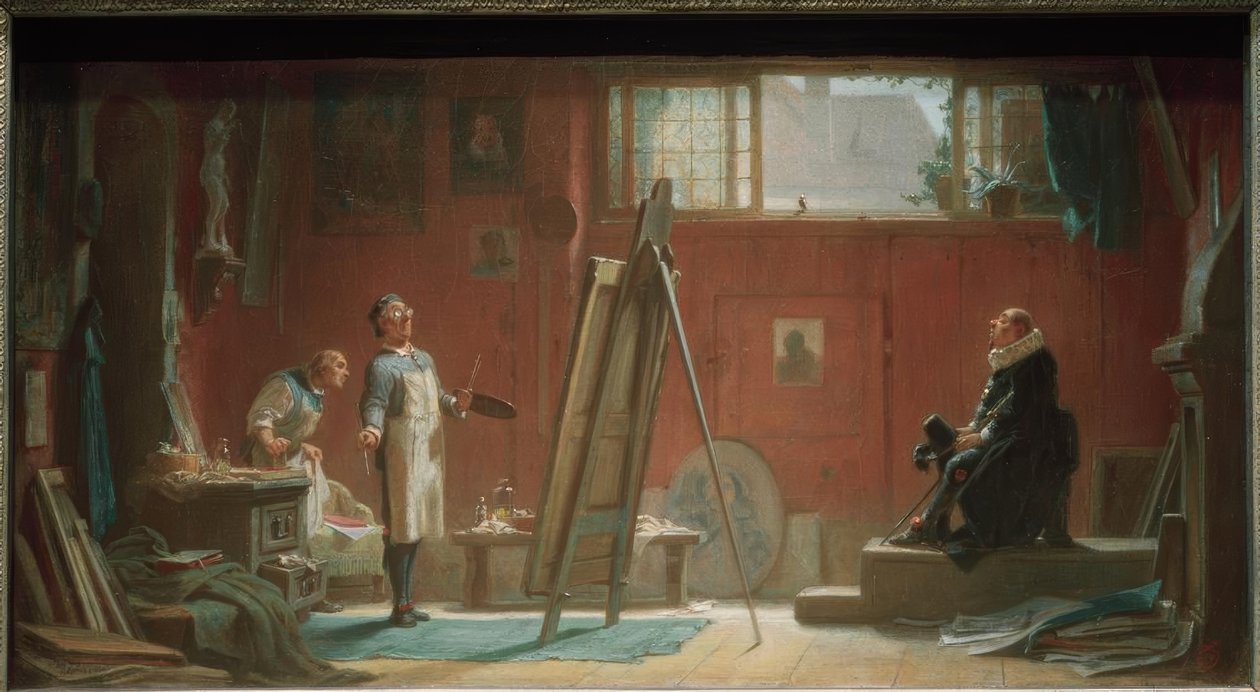 Muotokuvamaalari tekijältä Carl Spitzweg