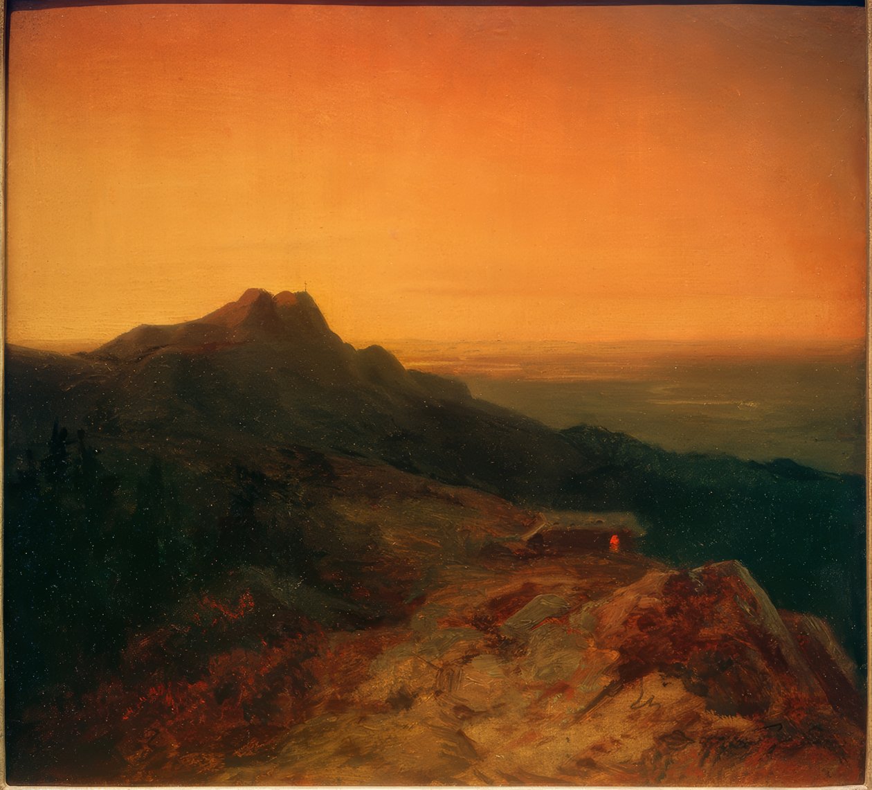 Benediktenwand illalla tekijältä Carl Spitzweg