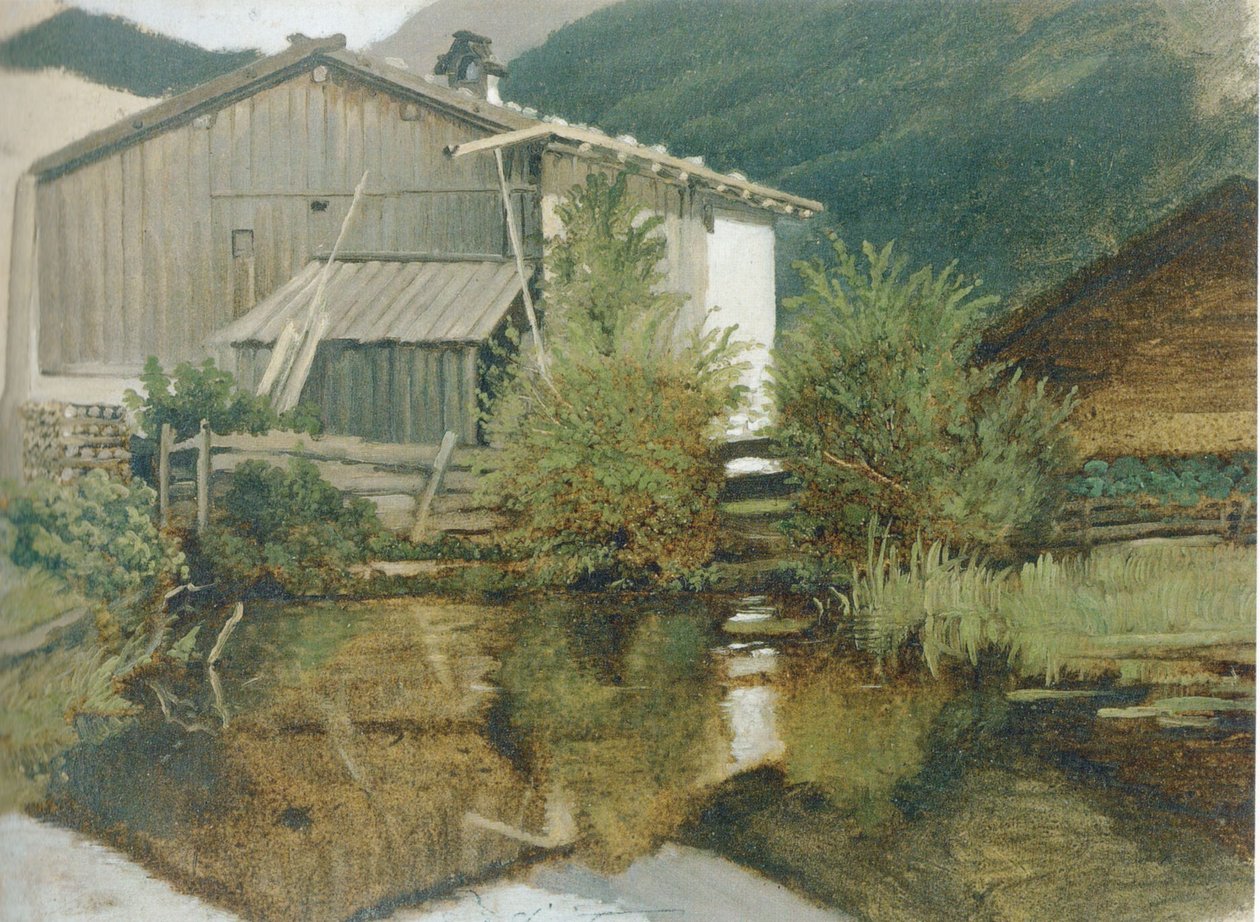Die Mühle von Gern tekijältä Carl Spitzweg