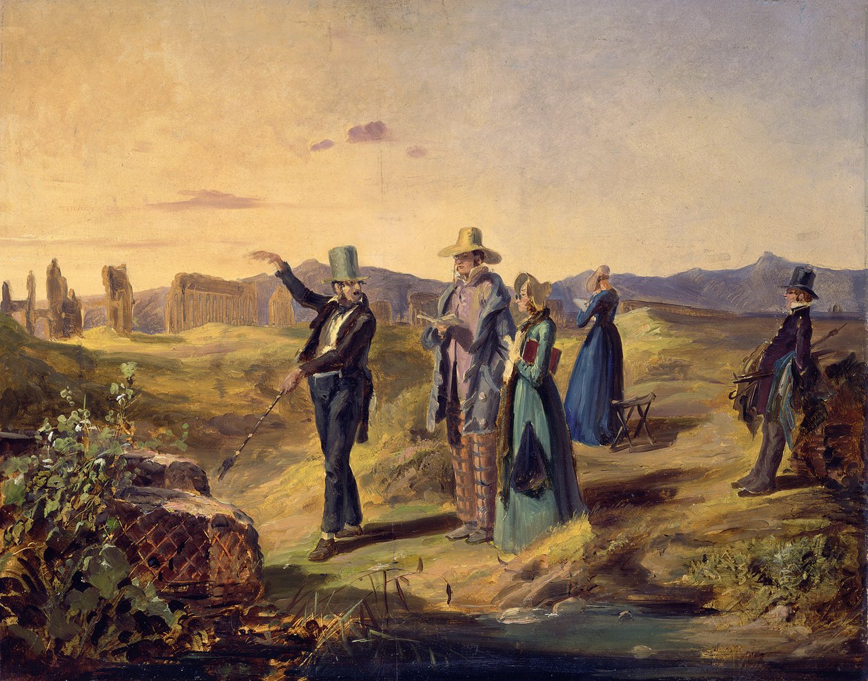 Englantilaisia Campagnassa tekijältä Carl Spitzweg