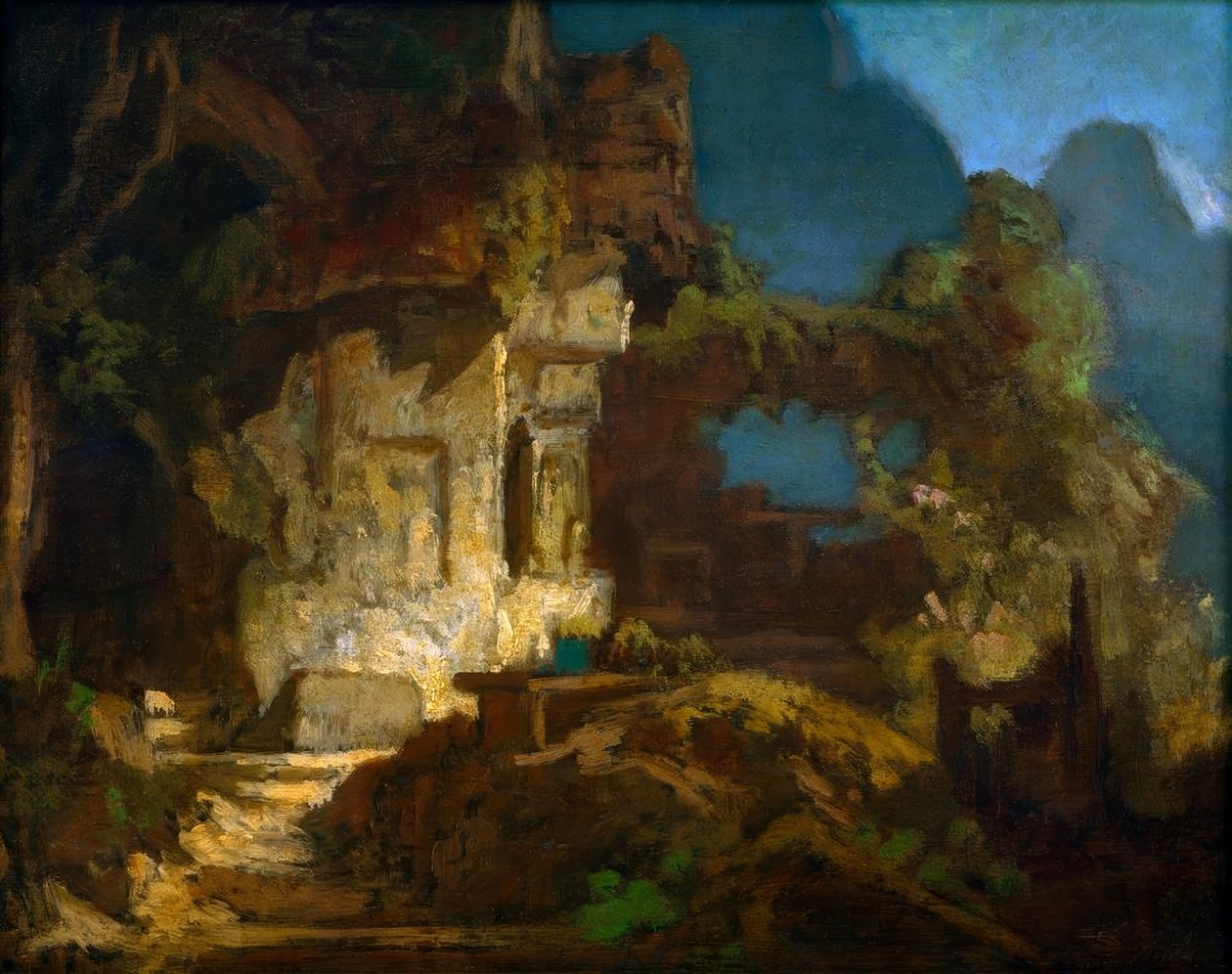 Kappeli kalliolla tekijältä Carl Spitzweg