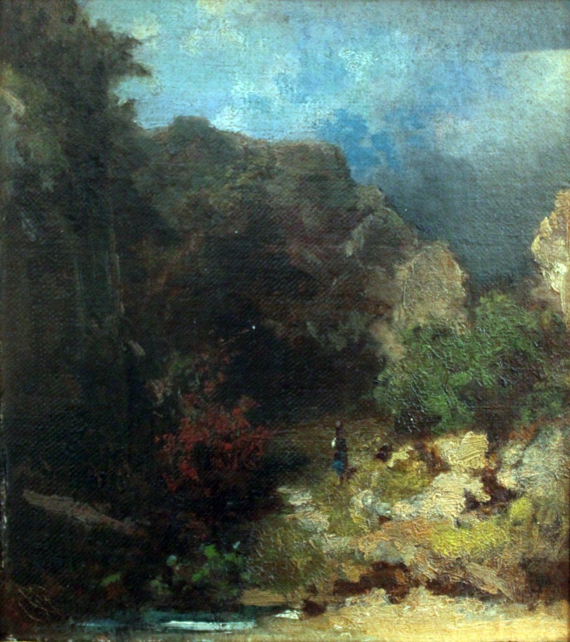 Landschaft mit weiblicher Figur tekijältä Carl Spitzweg