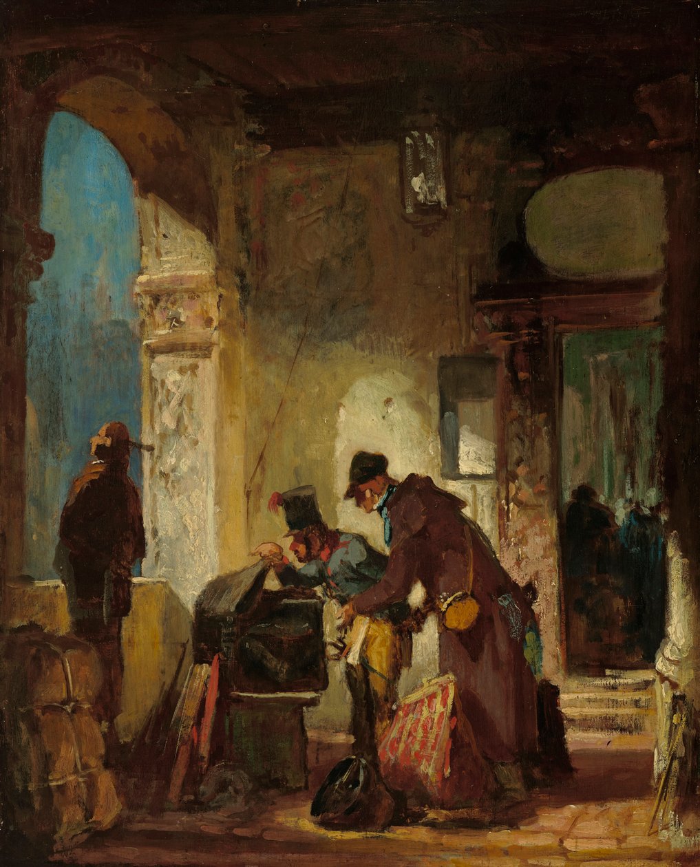 Paavillinen tullitarkastus tekijältä Carl Spitzweg