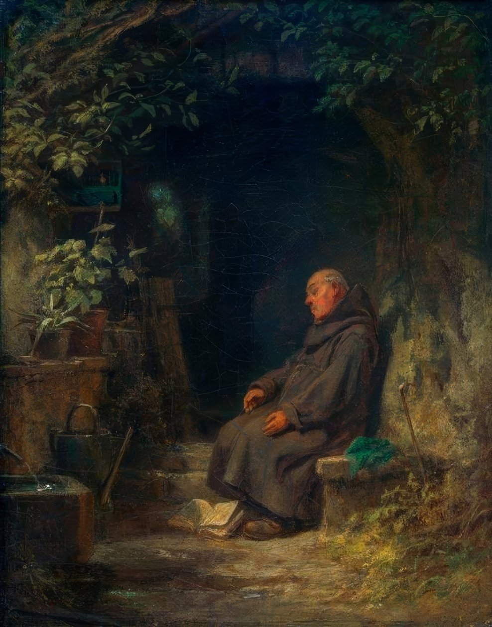 Schlafender alter Eremit tekijältä Carl Spitzweg