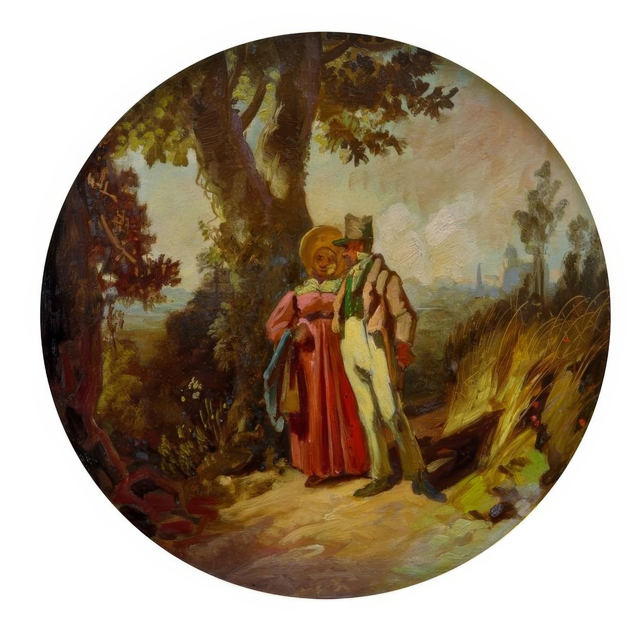 Spazierendes Bürgerpaar tekijältä Carl Spitzweg