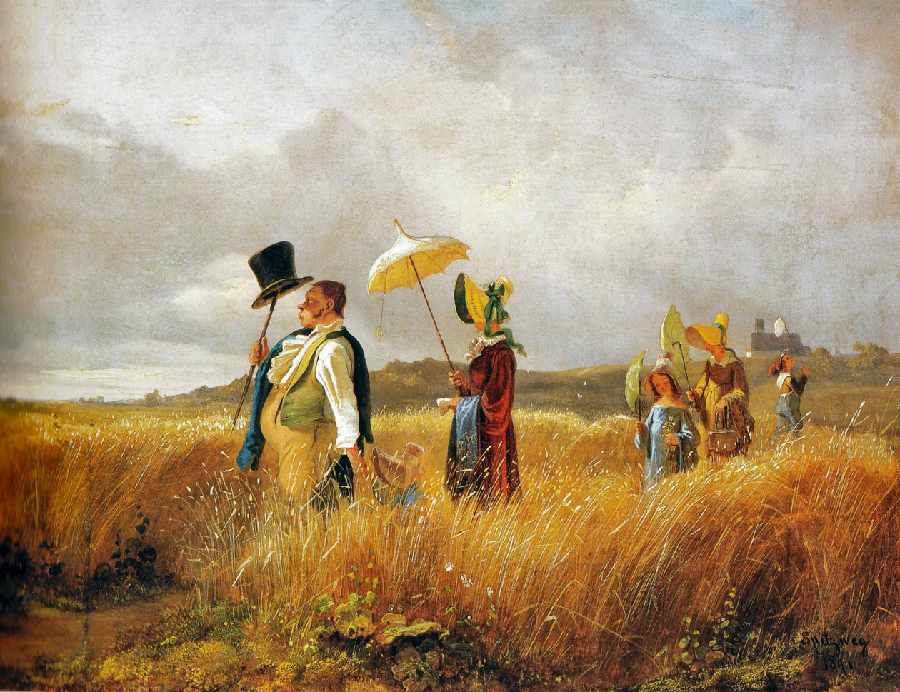 Sunnuntai Kävely tekijältä Carl Spitzweg