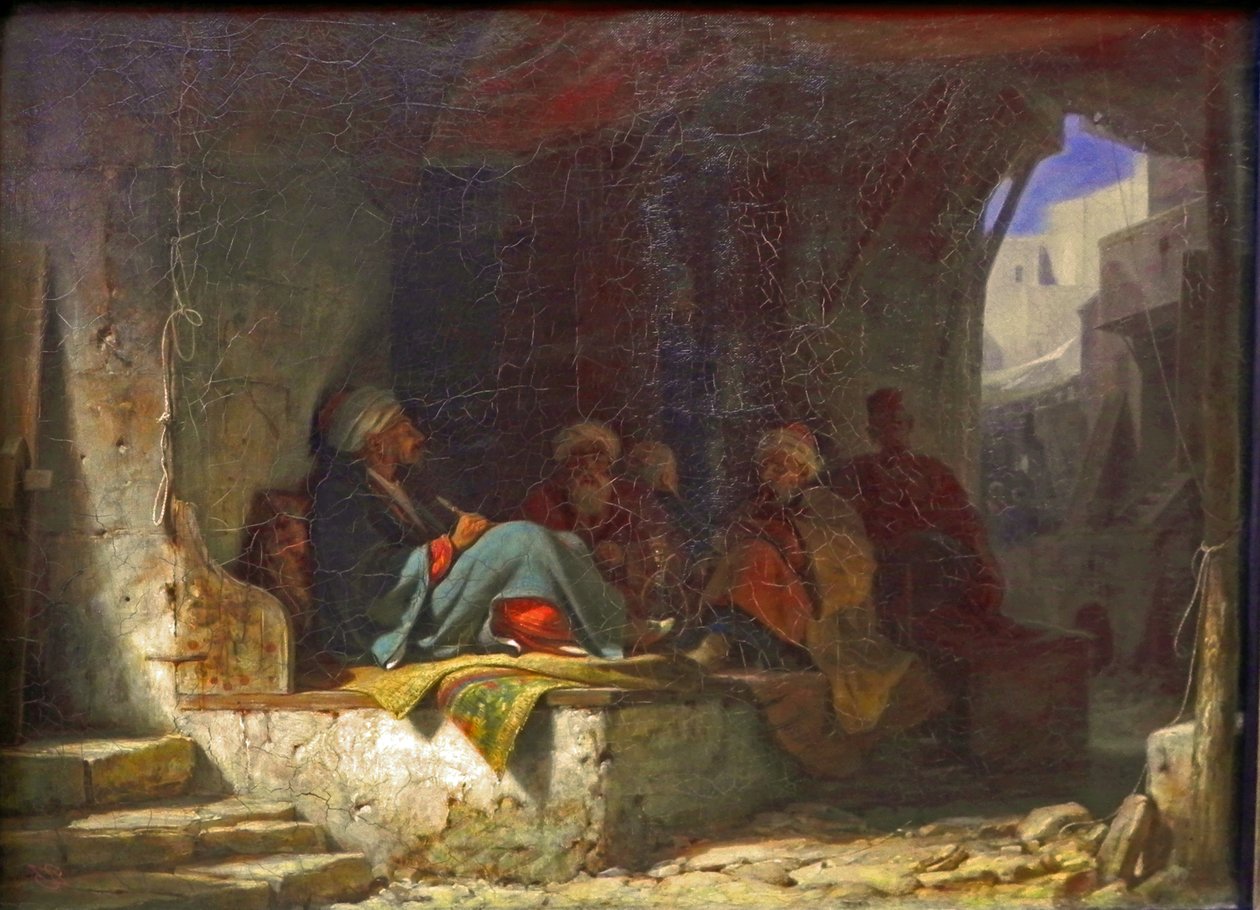 Turkkilaisia kahvilassa tekijältä Carl Spitzweg