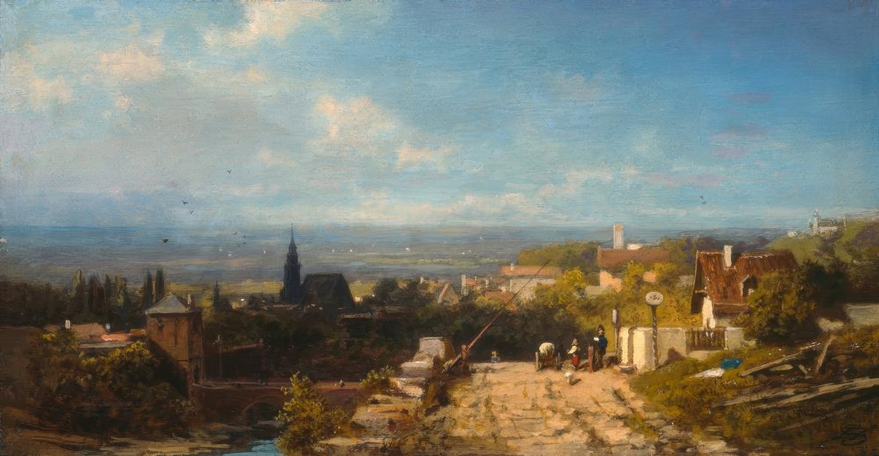 Kaupungin edessä tekijältä Carl Spitzweg
