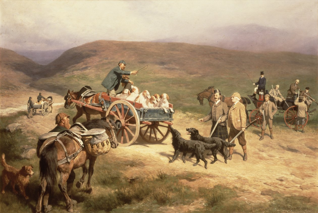 Grouse Ammunta Glentanar Estatessa Aberdeenshiressä, 1889 tekijältä Carl Suhrlandt